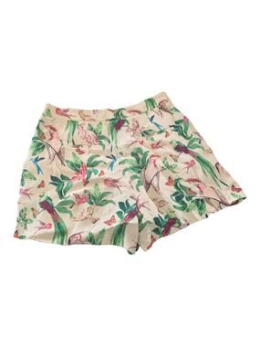 Ann Taylor size 4 small birds of paradise shorts farm Rio tropical vaca Hawaiian
